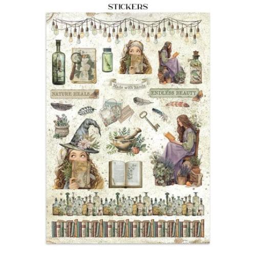 Stamperia Herbarium Silvae Junk Journal Stickers, Backgrounds, Cut-Outs (SBJK09)