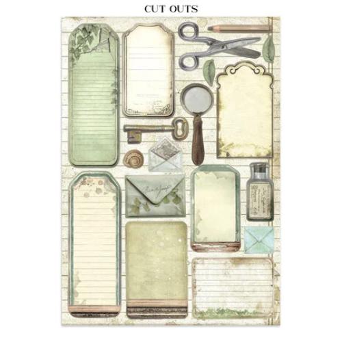 Stamperia Herbarium Silvae Junk Journal Stickers, Backgrounds, Cut-Outs (SBJK09)