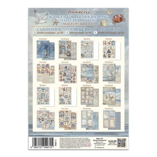 Stamperia Silent Sea Junk Journal stickers, Backgrounds, Cut-Outs (SBJK13)