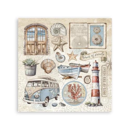 Stamperia Silent Sea Stickers (4pcs) (SBSTK01)