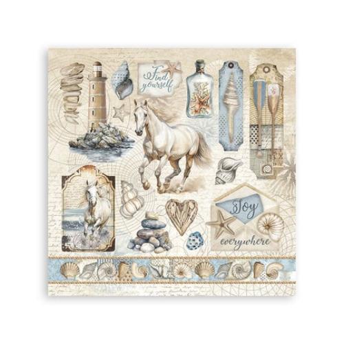 Stamperia Silent Sea Stickers (4pcs) (SBSTK01)