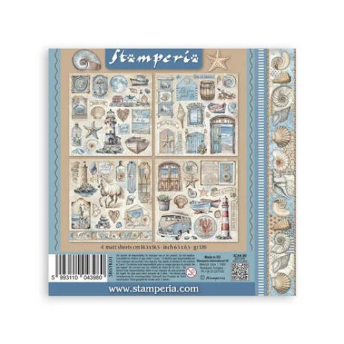 Stamperia Silent Sea Stickers (4pcs) (SBSTK01)