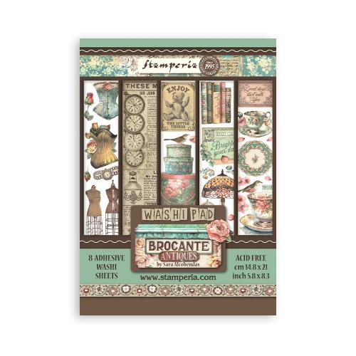 Stamperia Brocante Antiques A5 Washi Pad (8pcs)