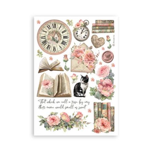Stamperia House of Roses A5 Washi Pad (8pcs) (SBW18)
