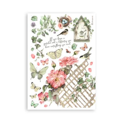 Stamperia House of Roses A5 Washi Pad (8pcs) (SBW18)