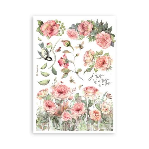 Stamperia House of Roses A5 Washi Pad (8pcs) (SBW18)