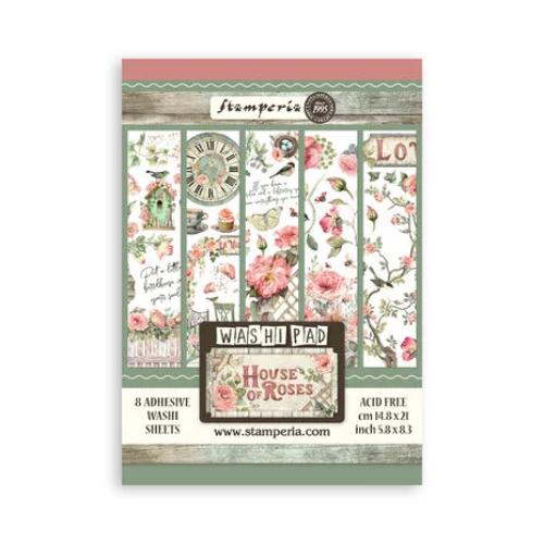 Stamperia House of Roses A5 Washi Pad (8pcs) (SBW18)