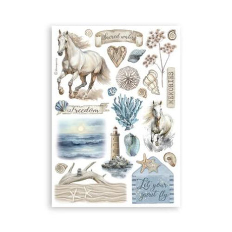 Stamperia Silent Sea A5 Washi Pad (8pcs) (SBW19)