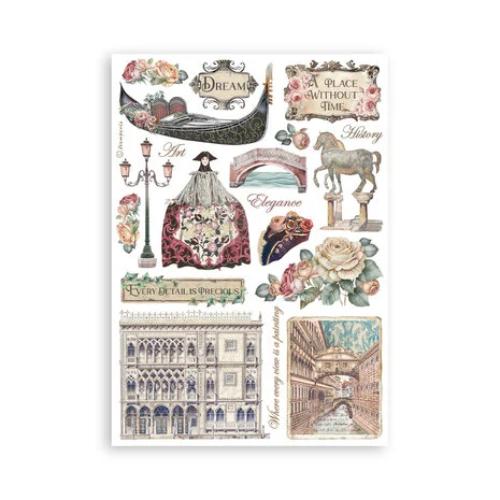 Stamperia Venice City of Art A5 Washi Pad (8pcs) (SBW21)