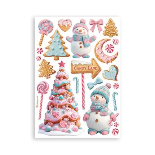 Stamperia - Candy Christmas Washi Sheets from the Candy Christmas Collection