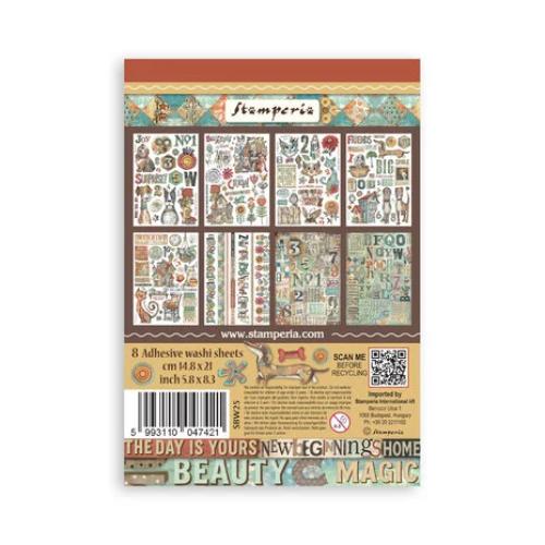 Stamperia Furry Friends A5 Washi Pad (8pcs) (SBW25)