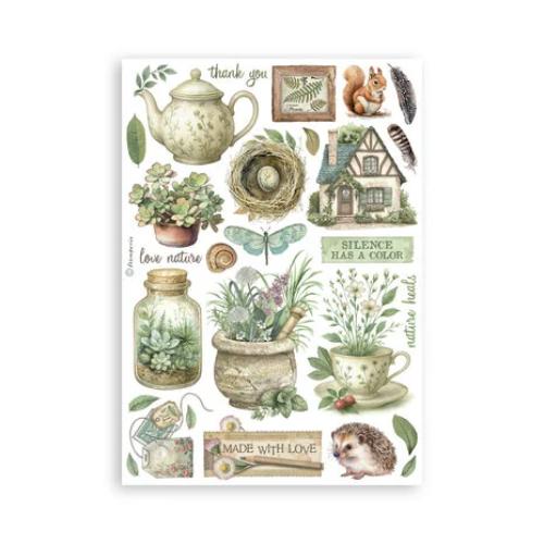 Stamperia Herbarium Silvae A5 Washi Pad (8pcs) (SBW27)