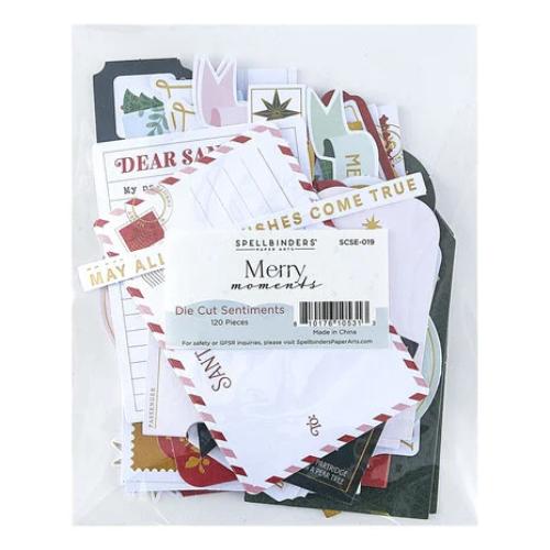 Spellbinders - Merry Moments Die Cut Sentiments from the Merry Moments Collection