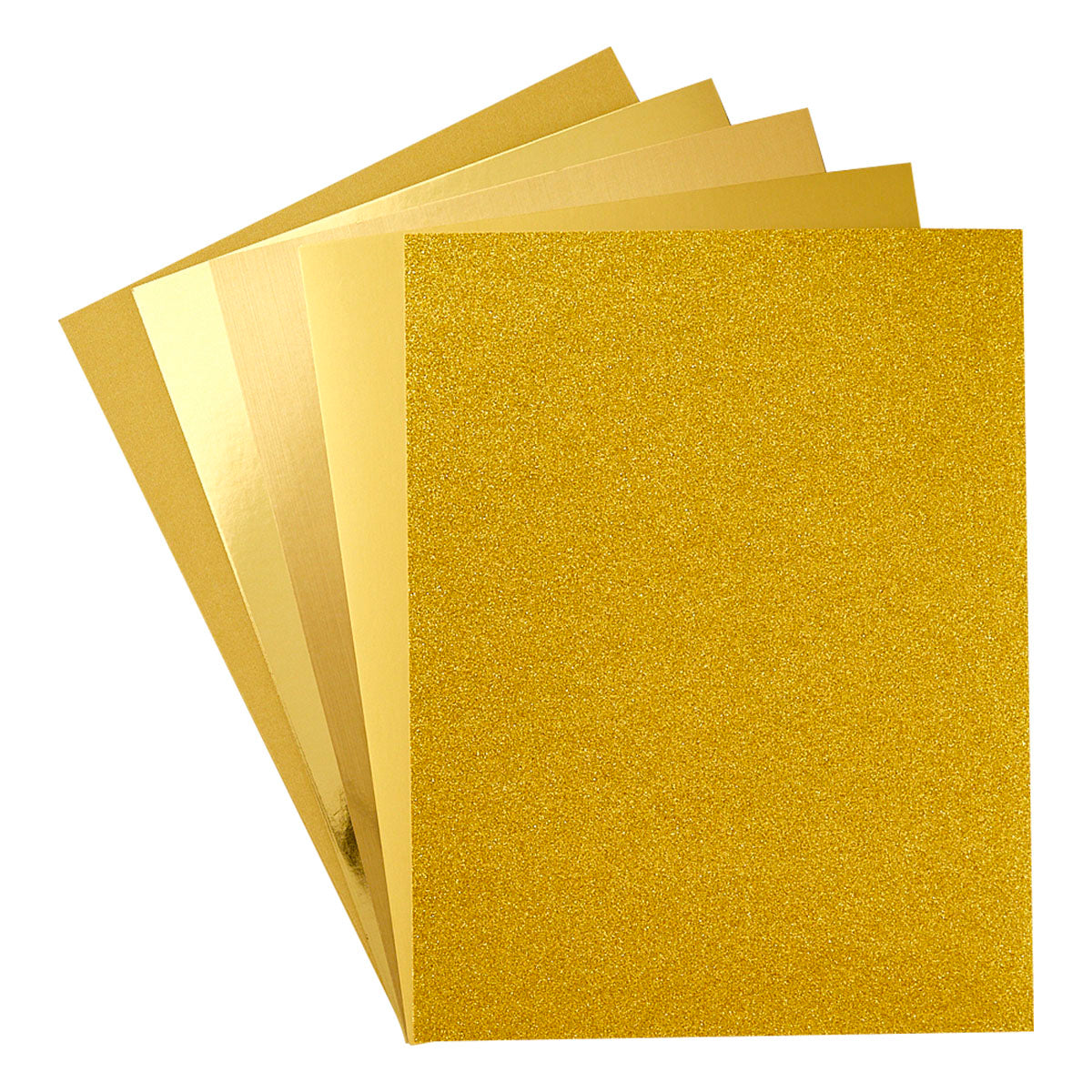 Spellbinders - Gold Assortment Treasured Cardstock 8 1/2" x 11 -15 Pack