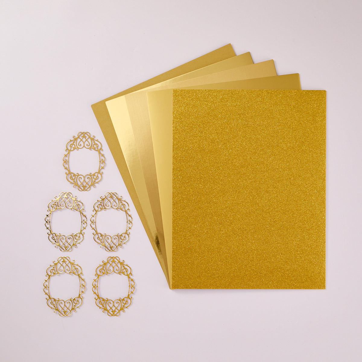 Spellbinders - Gold Assortment Treasured Cardstock 8 1/2" x 11 -15 Pack