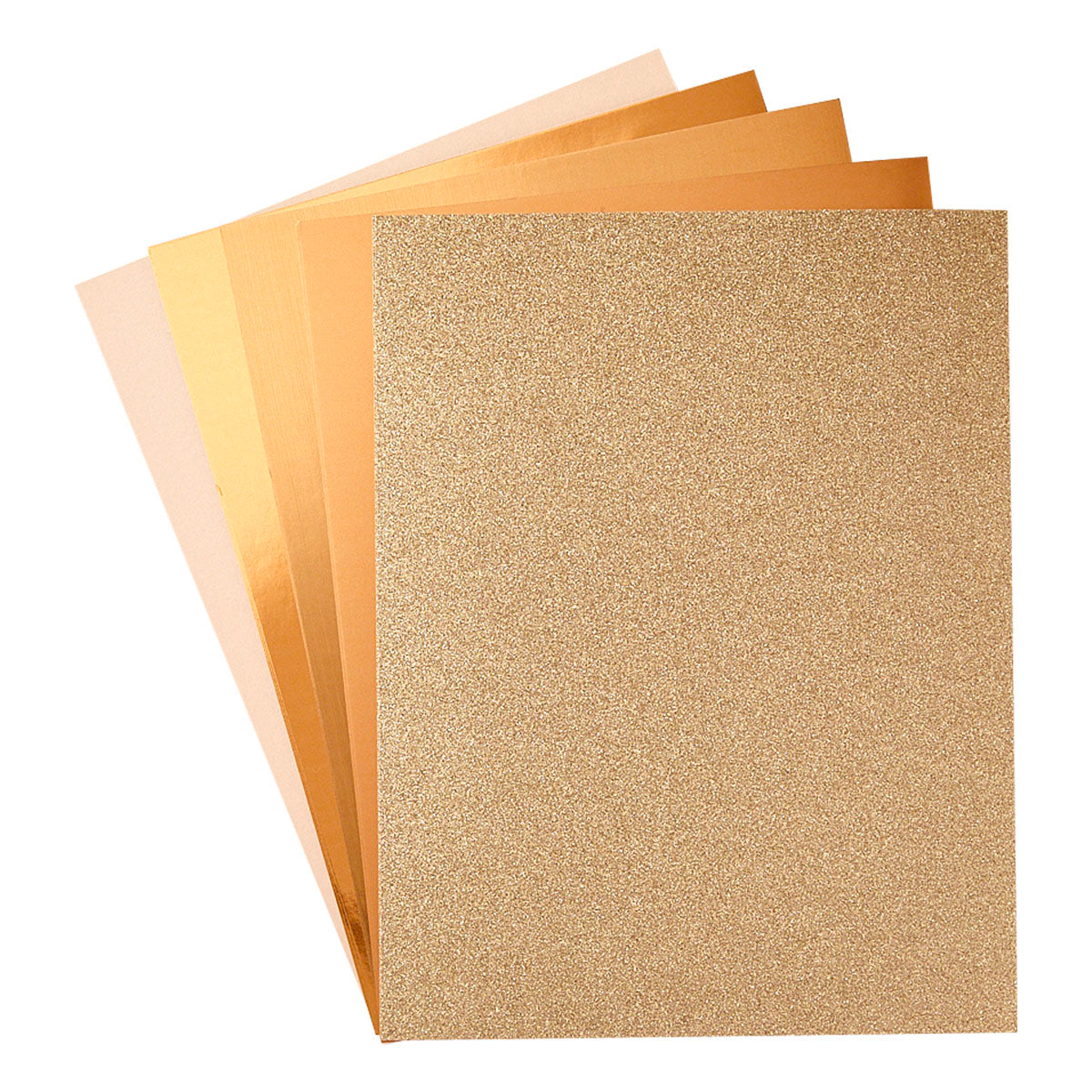 Spellbinders - Rose Gold Assortment Treasured Cardstock 8 1/2" x 11 -15 Pack