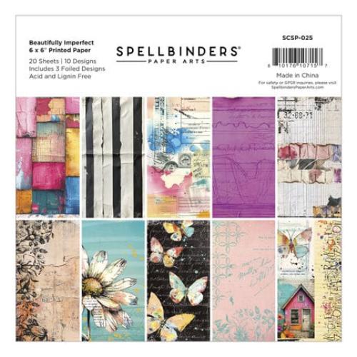 Spellbinders - Beautifully Imperfect 6" x 6" Printed Paper from the Beautifully Imperfect Collection