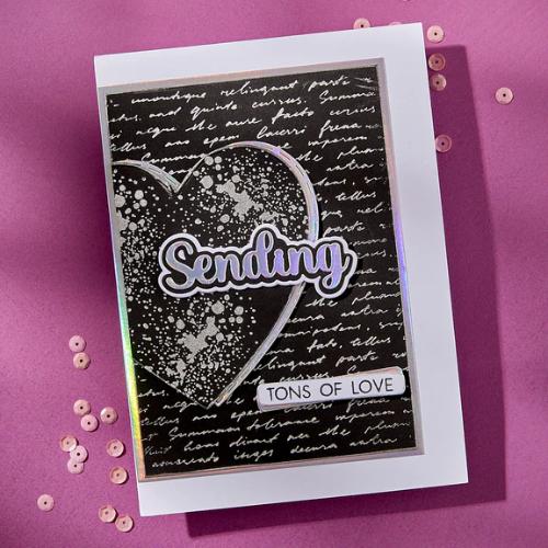 Spellbinders - Sending Smiles Sentiments Clear Stamp & Die Set from the Wildflowers Collection by Lisa Horton