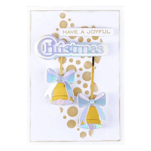Spellbinders - Christmas Sentiments Clear Stamp & Die Set from the All About Christmas Collection by Lisa Horton