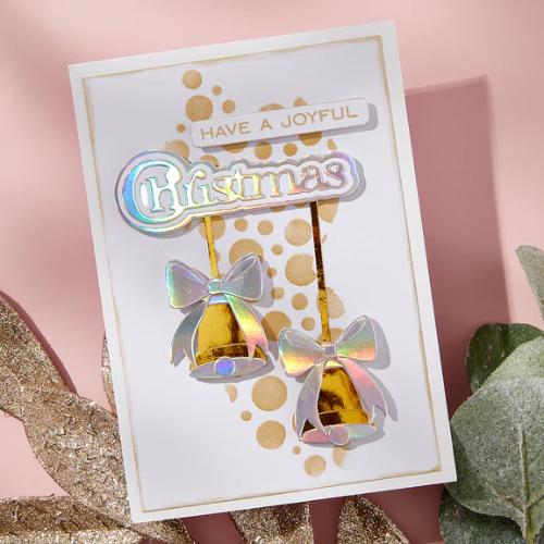 Spellbinders - Christmas Sentiments Clear Stamp & Die Set from the All About Christmas Collection by Lisa Horton