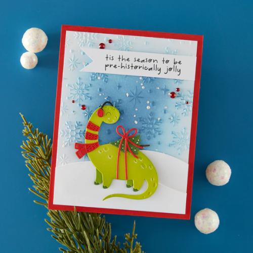 Spellbinders - Independent Exclusive - Dino-Sized Holiday Clear Stamp & Die Set