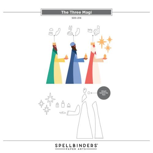 Spellbinders - The Three Magi Stamp & Die Set from the Wonderland Collection