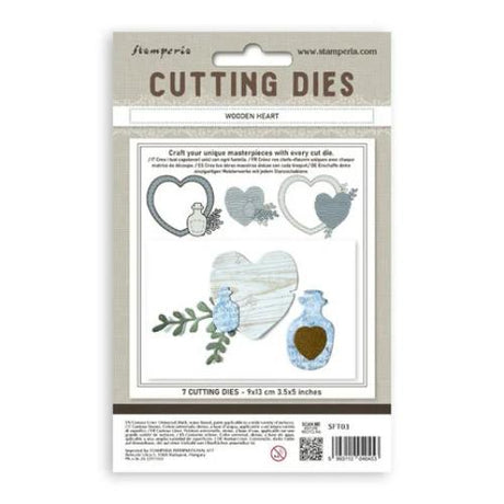 Stamperia Wooden Heart A6 Cutting Dies (SFT03)