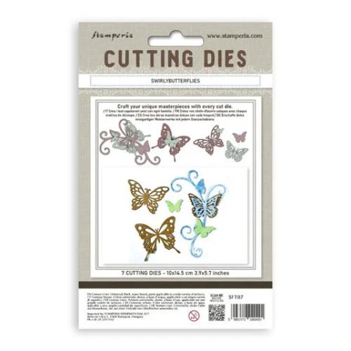 Stamperia Swirly Butterflies A6 Cutting Dies (SFT07)