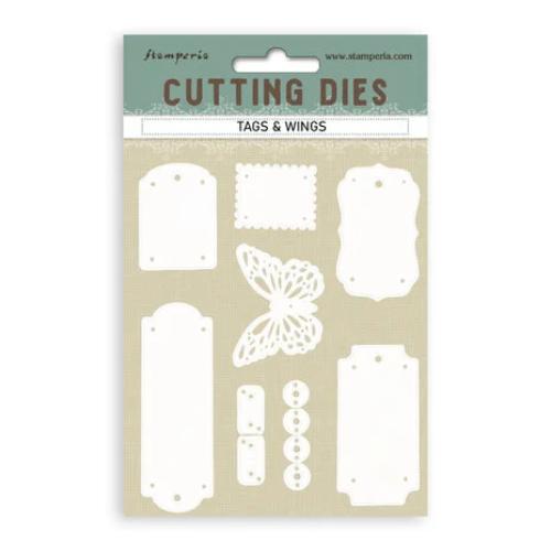 Stamperia Quiet Days A6 Cutting Dies Tags and Wings (SFT18)