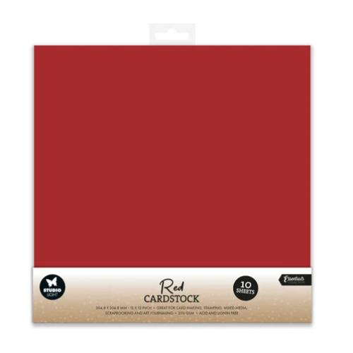 Studio Light Red Cardstock 12x12 Inch Christmas Paper Set (10 sheets) (SL-CO-PS60) (BASIC) - Postage as per Actual