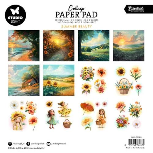 Studio Light Summer Beauty 8x8 Inch Collage Paper Pad (SL-ES-CPP376)