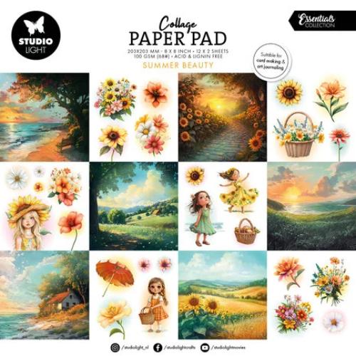 Studio Light Summer Beauty 8x8 Inch Collage Paper Pad (SL-ES-CPP376)