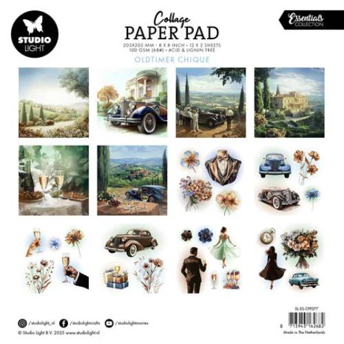 Studio Light Oldtimer Chique 8x8 Inch Collage Paper Pad (SL-ES-CPP377)