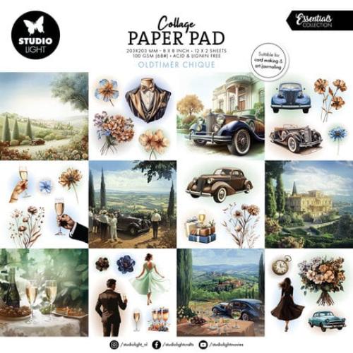 Studio Light Oldtimer Chique 8x8 Inch Collage Paper Pad (SL-ES-CPP377)