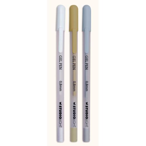 Studio Light Gel Pens White/Gold/Silver