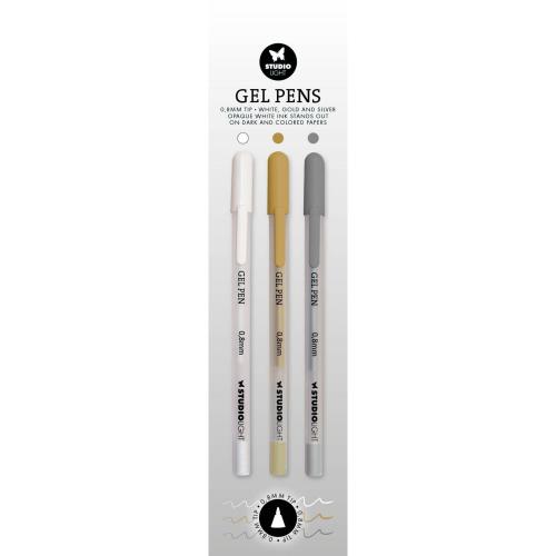 Studio Light Gel Pens White/Gold/Silver