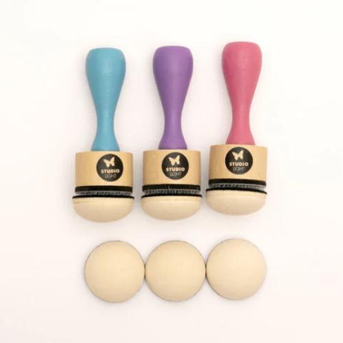 Studio Light Ink Blending Tools + Refill Foam Pads (3/3pcs) (SL-ES-INKAP01) (BASIC)
