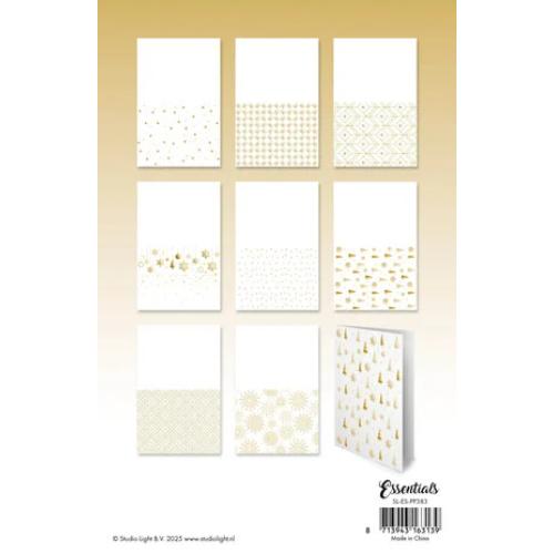 Studio Light Golden Christmas Essentials Foiled Cards Paper Pad (SL-ES-PP383)
