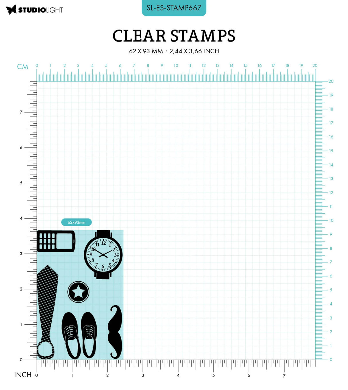 Studio Light Gifts For Him Essentials Clear Stamp
