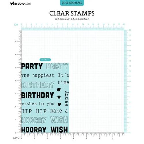 Studio Light Birthday Texts Essentials Clear Stamp (SL-ES-STAMP763)