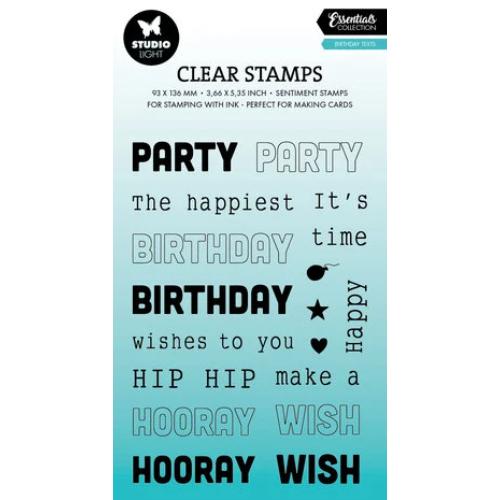 Studio Light Birthday Texts Essentials Clear Stamp (SL-ES-STAMP763)