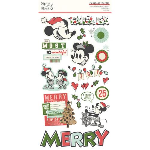 Simple Stories - Say Cheese Classic Mouse Christmas - 6x12 Chipboard - Postage as per Actual