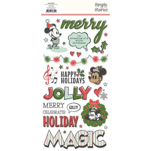 Simple Stories - Say Cheese Classic Mouse Christmas - Foam Stickers - Postage as per Actual