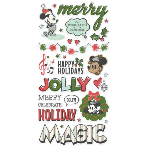 Simple Stories - Say Cheese Classic Mouse Christmas - Foam Stickers - Postage as per Actual