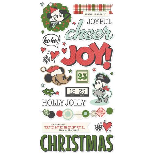 Simple Stories - Say Cheese Classic Mouse Christmas - Foam Stickers - Postage as per Actual