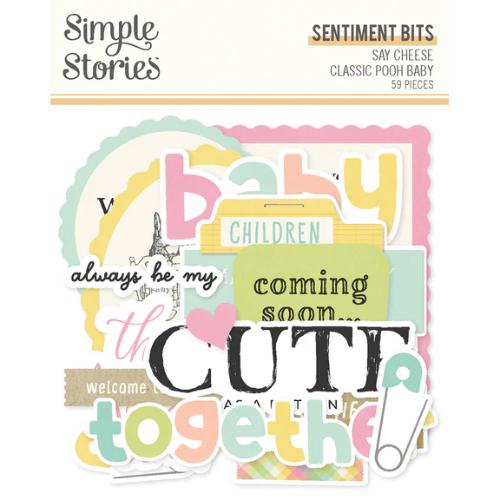 Simple Stories Say Cheese Classic Pooh Baby Sentiment Bits & Pieces