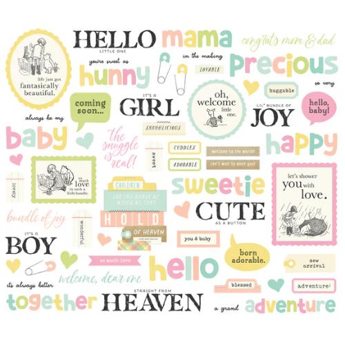 Simple Stories Say Cheese Classic Pooh Baby Sentiment Bits & Pieces