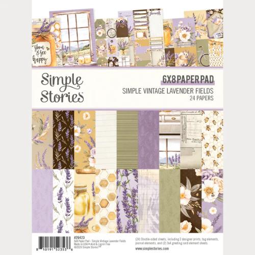 Simple Vintage Lavender Fields 6x8 Paper Pad