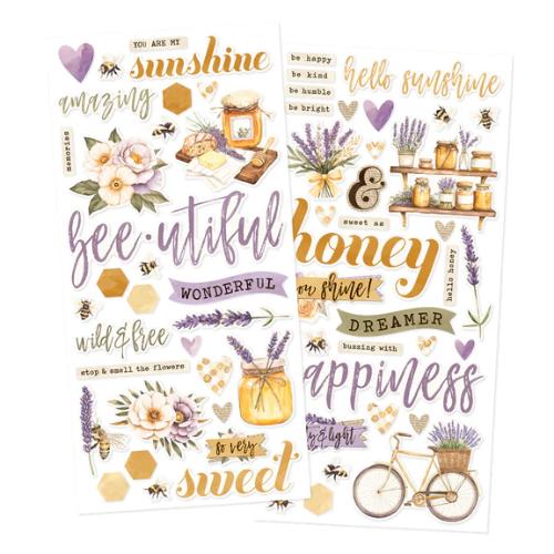 Simple Vintage Lavender Fields Foam Stickers - Postage as per Actual