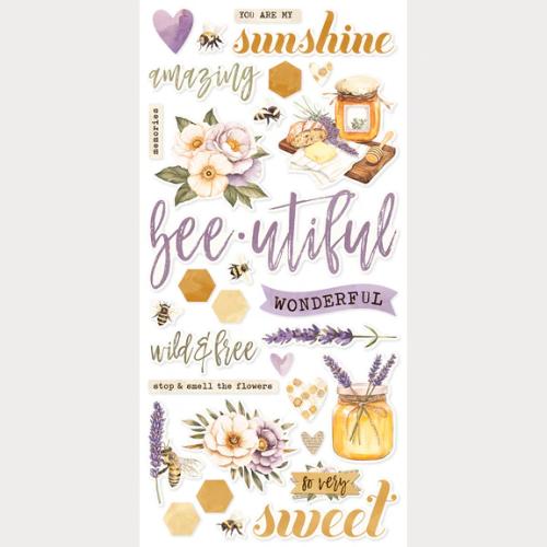Simple Vintage Lavender Fields Foam Stickers - Postage as per Actual